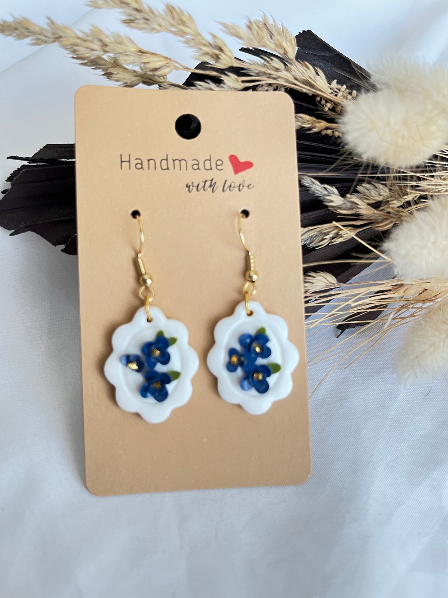 Boucle fleuri bleu